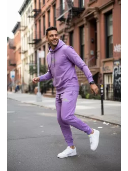 Trening barbati slim fit mov, Pantaloni + Hanorac, 13370 123-3