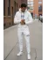 Trening barbati slim fit alb , Pantaloni + Hanorac, 13390 4-5