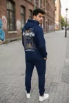 Trening barbati slim fit bleumarin, Pantaloni + Hanorac, 13400