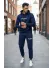 Trening barbati slim fit bleumarin, Pantaloni + Hanorac, 13400 Trening barbati slim fit bleumarin, Pantaloni + Hanorac, 13400