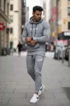 Trening barbati slim fit gri, Pantaloni + Hanorac, 13400 50-2