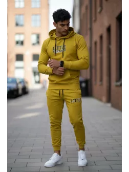 Trening barbati slim fit galben, Pantaloni + Hanorac, 13410 23-3.1 Trening barbati slim fit galben, Pantaloni + Hanorac, 13410 23-3.1
