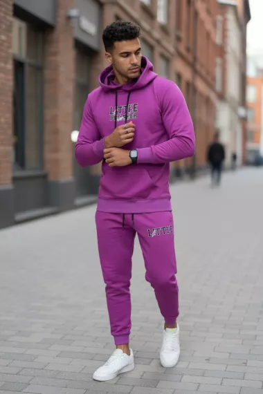 Trening barbati slim fit mov, Pantaloni + Hanorac, 13410 38-4