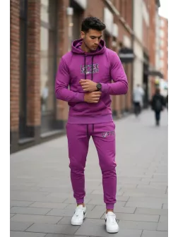 Trening barbati slim fit mov, Pantaloni + Hanorac, 13410 38-4 Trening barbati slim fit mov, Pantaloni + Hanorac, 13410 38-4