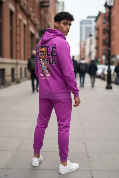 Trening barbati slim fit mov, Pantaloni + Hanorac, 13410 38-4