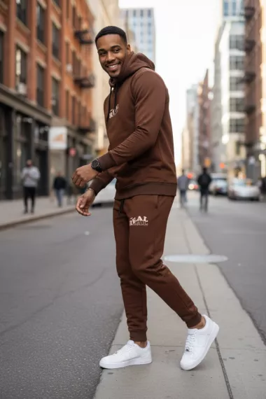 Trening barbati slim fit maro, Pantaloni + Hanorac, 13360 34-3.2 Trening barbati slim fit maro, Pantaloni + Hanorac, 13360 34-3.2