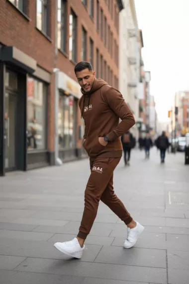 Trening barbati slim fit maro, Pantaloni + Hanorac, 13360 34-3.2 Trening barbati slim fit maro, Pantaloni + Hanorac, 13360 34-3.2
