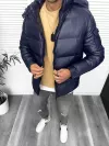 Geaca barbati groasa de iarna, bleu A18