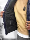 Geaca barbati groasa de iarna, bleu A18