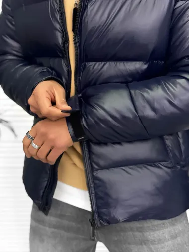 Geaca barbati groasa de iarna, bleu A18