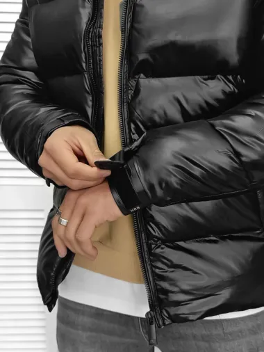 Geaca barbati groasa de iarna, neagra A18