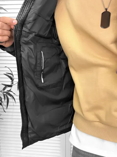 Geaca barbati groasa de iarna, neagra A18