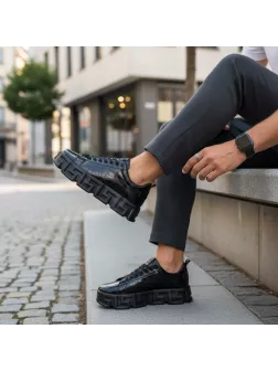 Adidasi barbati casual, VSC, negri 0825