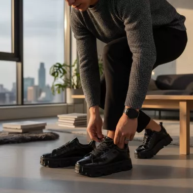 Adidasi barbati casual, VSC, negri 0825