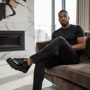 Adidasi barbati casual, VSC, negri 0826 T15-3