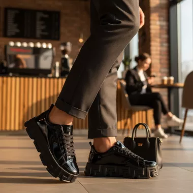 Adidasi barbati casual, VSC, negri 0826 T15-3