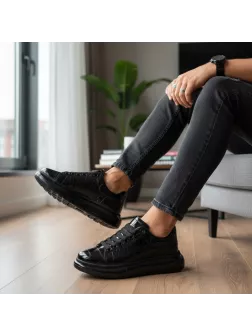 Adidasi barbati casual, negri 0956