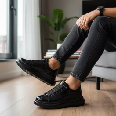 Adidasi barbati casual, negri 0956
