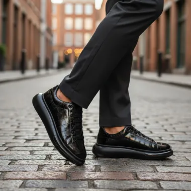 Adidasi barbati casual, negri 0956 n9-4