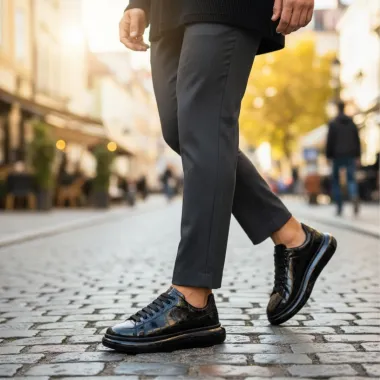 Adidasi barbati casual, negri 0956 n9-4