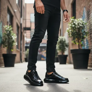 Adidasi barbati casual, negri 0956 n9-4