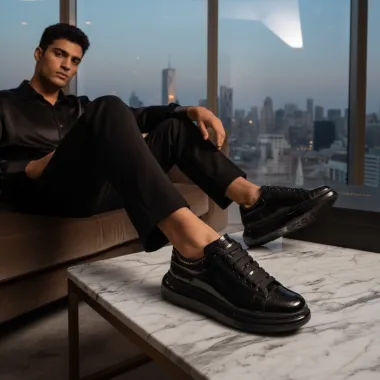 Adidasi barbati casual, negri 0956 n9-4