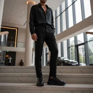 Adidasi barbati casual, negri 0956 n9-4