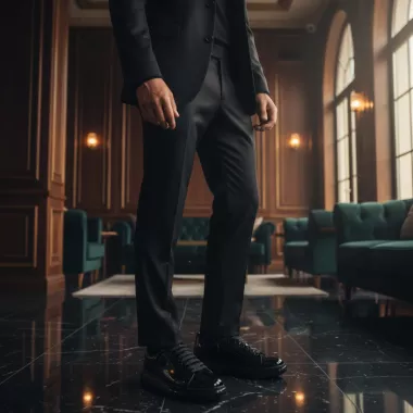 Adidasi barbati casual, negri 0957 T14-2