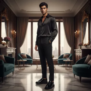 Adidasi barbati casual, negri 0957 T14-2