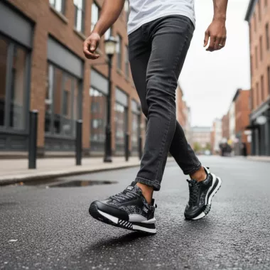 Adidasi barbati casual, negri A103