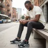 Adidasi barbati casual, negri A103