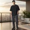 Adidasi barbati casual, negri A103