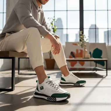 Adidasi barbati casual, albi A103