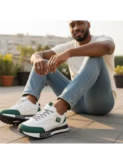 Adidasi barbati casual, albi A103