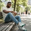 Adidasi barbati casual, albi A103
