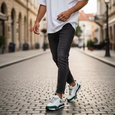 Adidasi barbati casual, albi A103