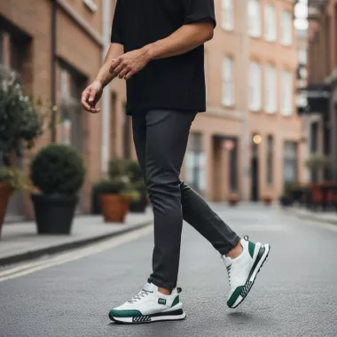 Adidasi barbati casual, albi A103