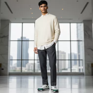 Adidasi barbati casual, albi A103