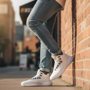 Adidasi barbati casual, inalti ,albi , AAA