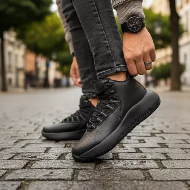Adidasi barbati casual, inalti ,negri , AAA