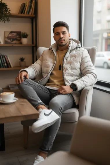 Geaca barbati, bej 5226 T13