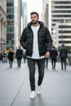 Geaca barbati neagra 13356