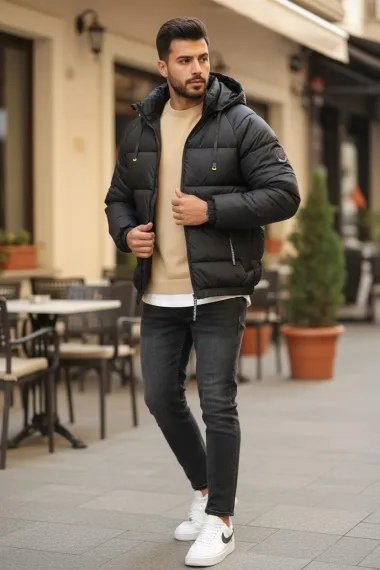 Geaca barbati neagra M2302 57-2