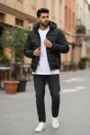 Geaca barbati neagra 13356