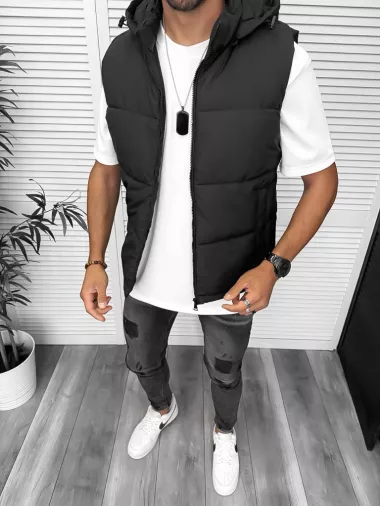 Vesta barbati casual, neagra 5178