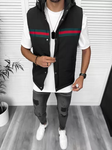 Vesta barbati casual, neagra 5222