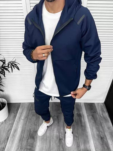 Trening barbati slim fit Pantaloni + Hanorac bleumarin 13348 O3-3.2