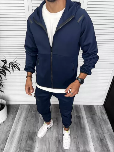 Trening barbati slim fit Pantaloni + Hanorac bleumarin 13348 O3-3.2