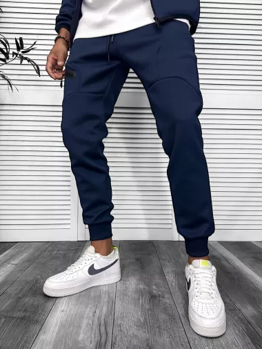 Trening barbati slim fit Pantaloni + Hanorac bleumarin 13348 O3-3.2