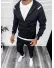 Trening barbati slim fit Pantaloni + Hanorac negru 13348 95-4